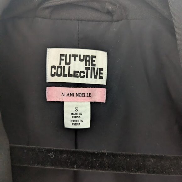 Alani Noelle Future Collective Cut Out Blazer in Black, Size Small - Picture 5 of 6